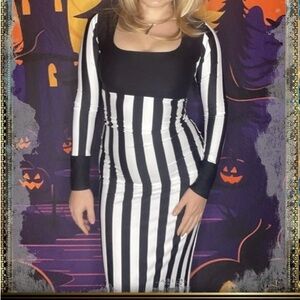 Tina Carlyle The Mask Dress Black and White